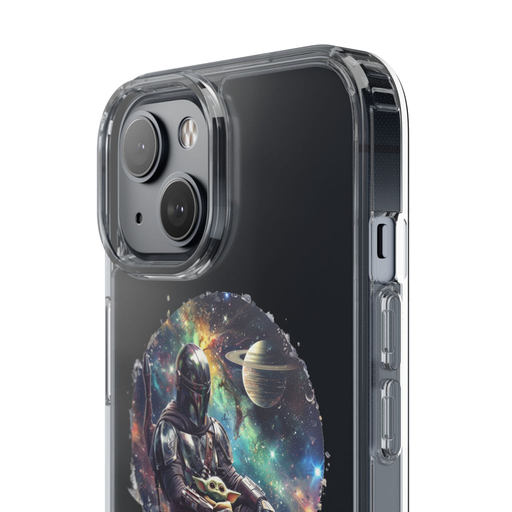 Clear Phone Case — Mandalorian & Grogu Space Art Clear Case