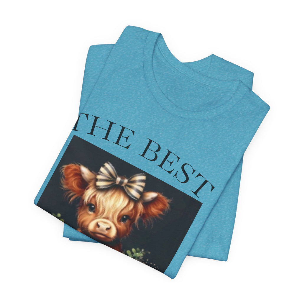 The Best Teacher Cow Tee — Cute Floral Cow Graphic Teacher T-Shirt