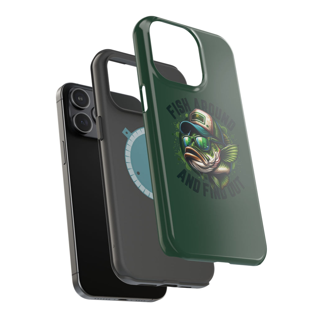 Fishing Phone Case — "Fish Around and Find Out" Magnetic Impact-Resistant Cover