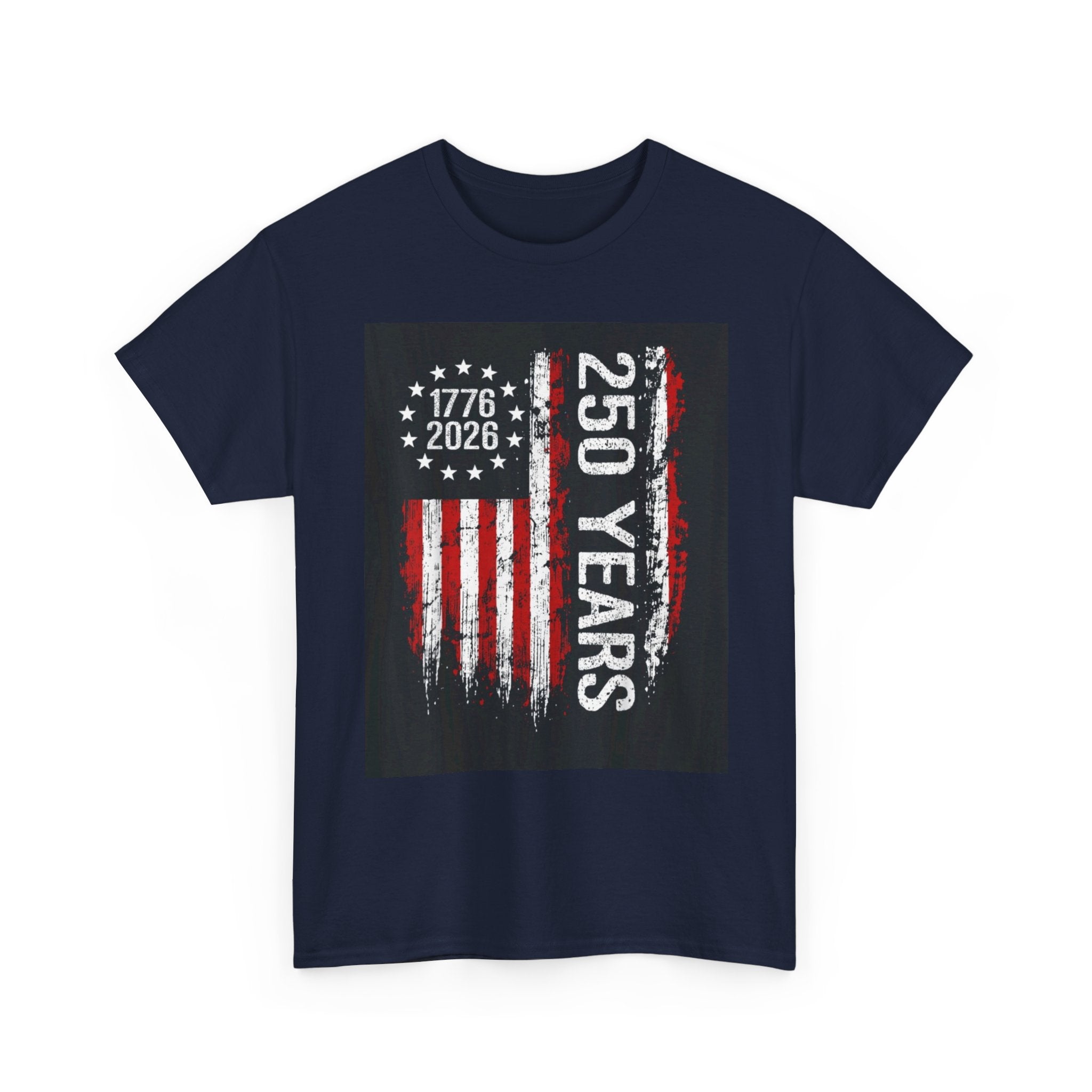 250 Years USA Flag T-Shirt — 1776-2026 Bicentennial Celebration Tee