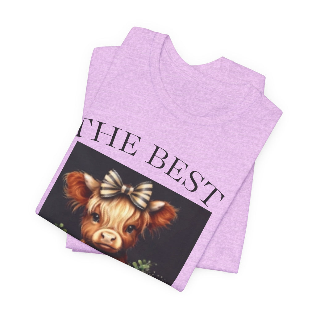 The Best Teacher Cow Tee — Cute Floral Cow Graphic Teacher T-Shirt