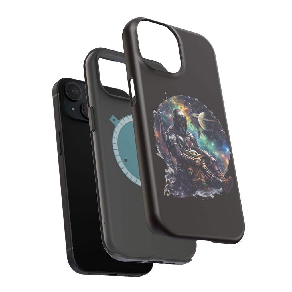 Space Mandalorian Phone Case — Magnetic Impact-Resistant Baby Yoda Design