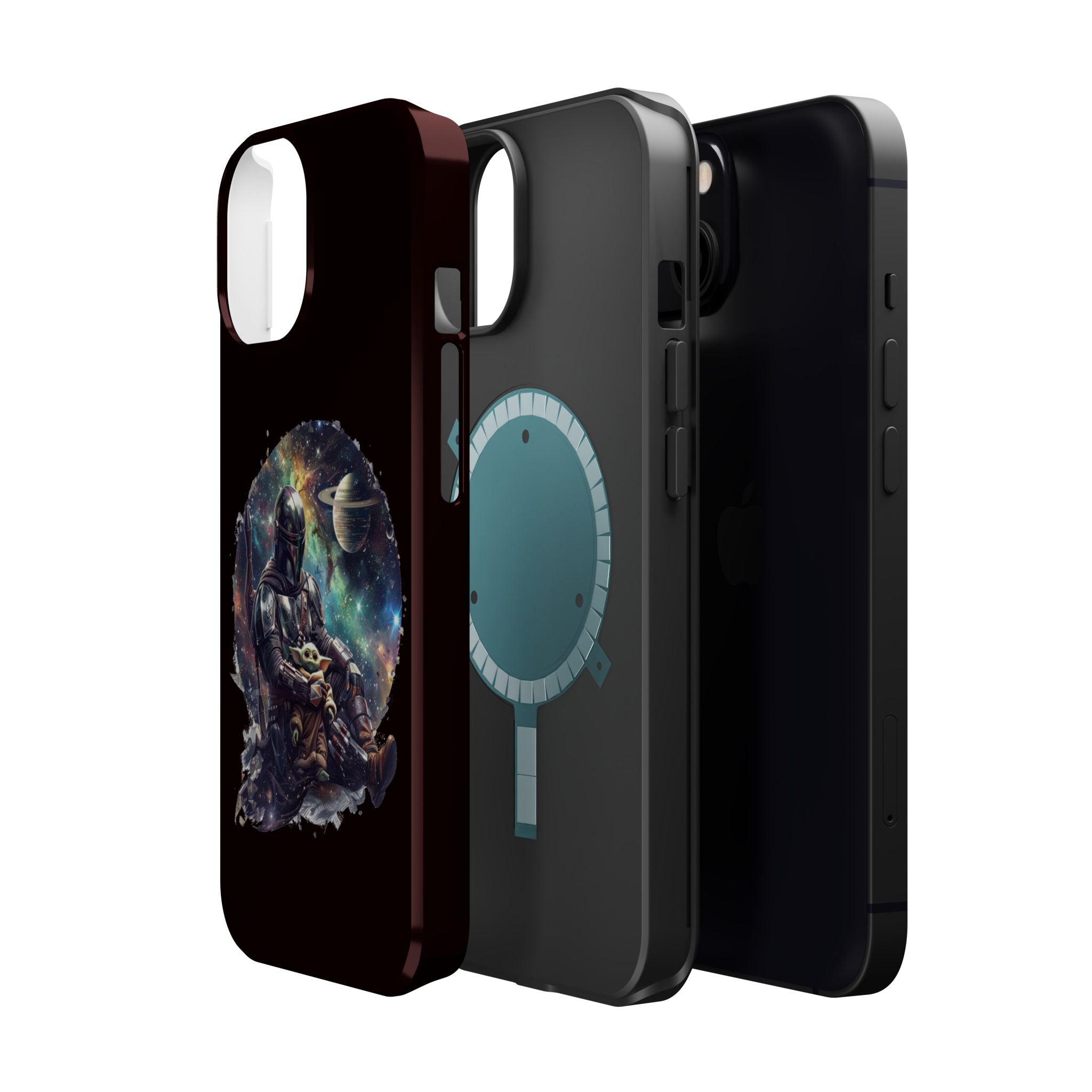 Space Mandalorian Phone Case — Magnetic Impact-Resistant Baby Yoda Design