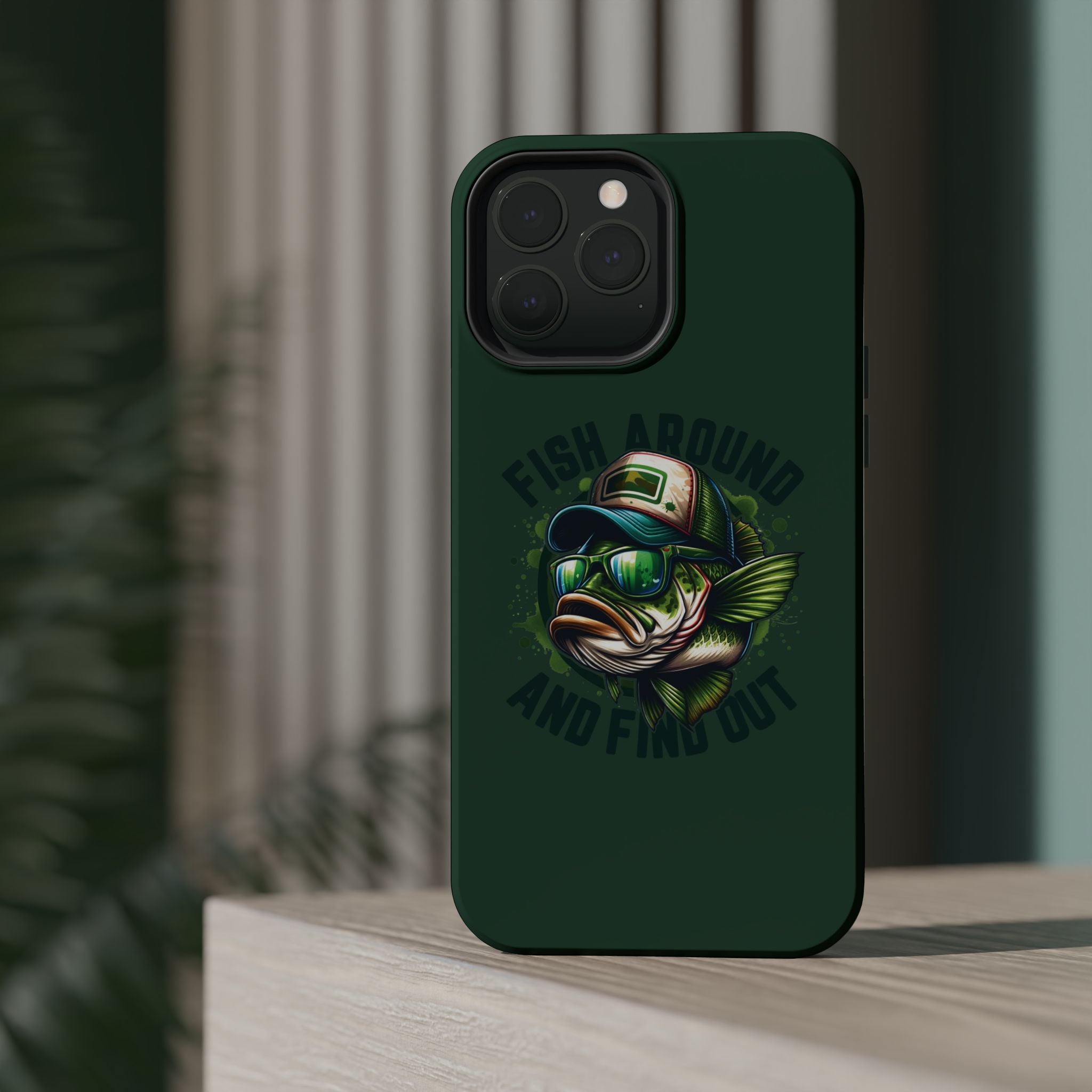 Fishing Phone Case — "Fish Around and Find Out" Magnetic Impact-Resistant Cover