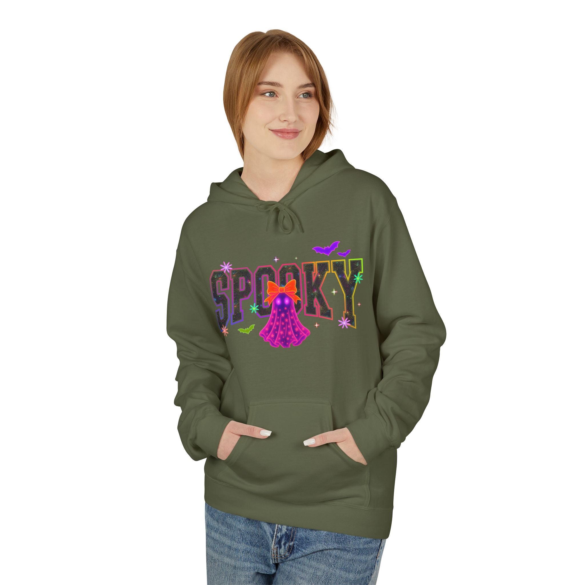 Spooky Ghost Halloween Hoodie — "Spooky" Graphic Pullover