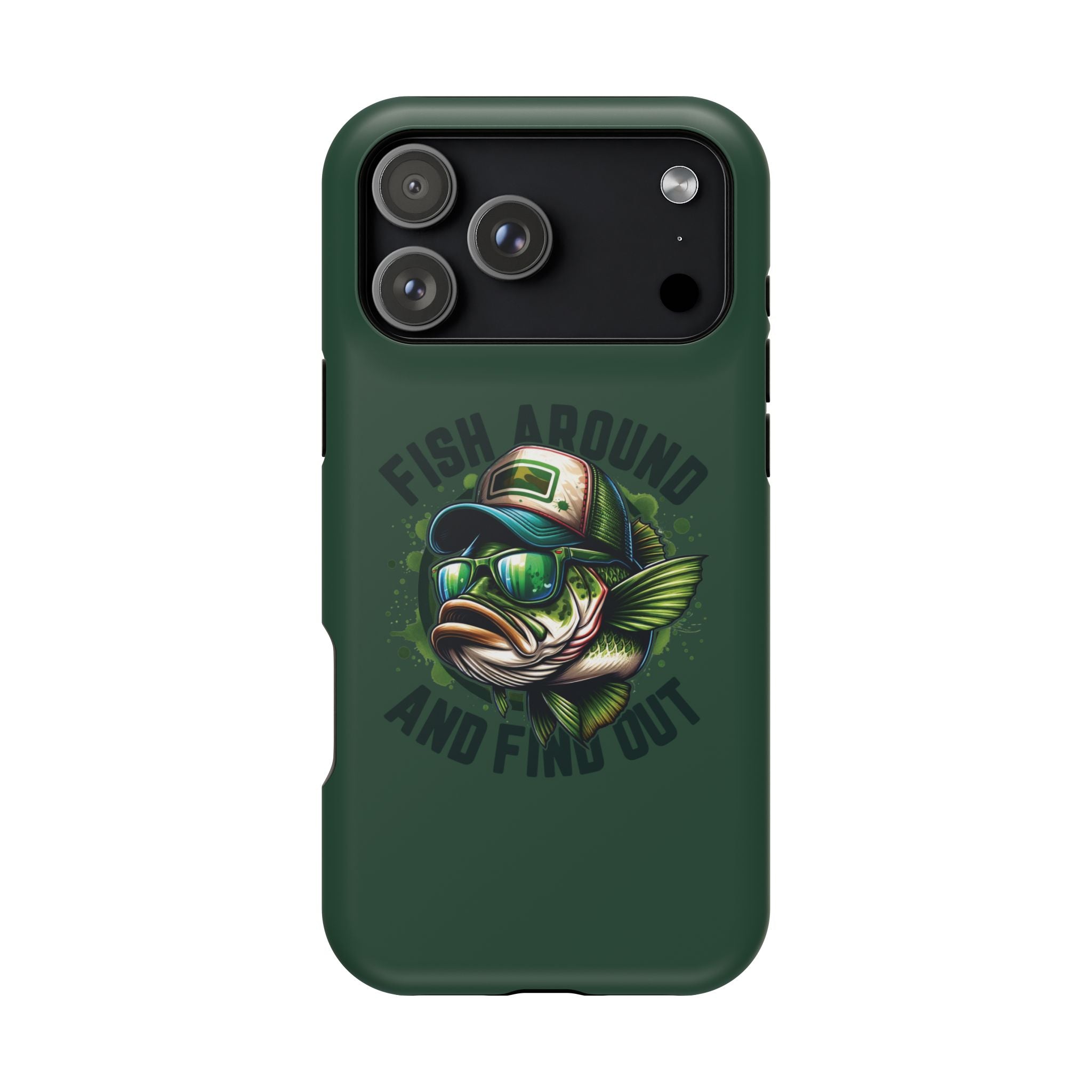 Fishing Phone Case — "Fish Around and Find Out" Magnetic Impact-Resistant Cover