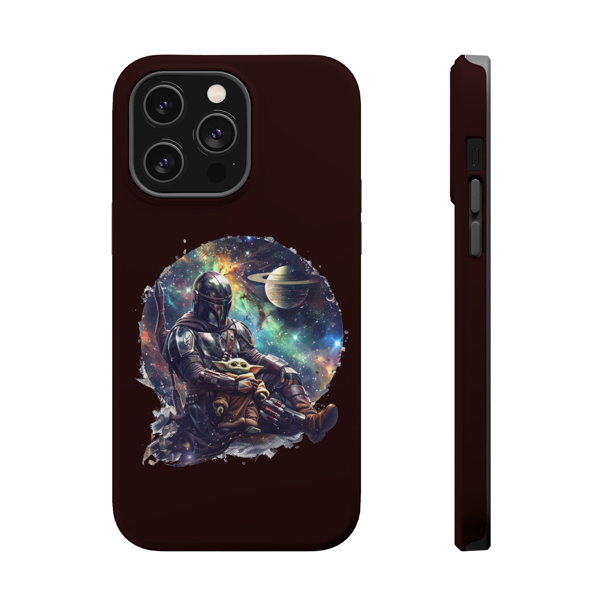 Space Mandalorian Phone Case — Magnetic Impact-Resistant Baby Yoda Design