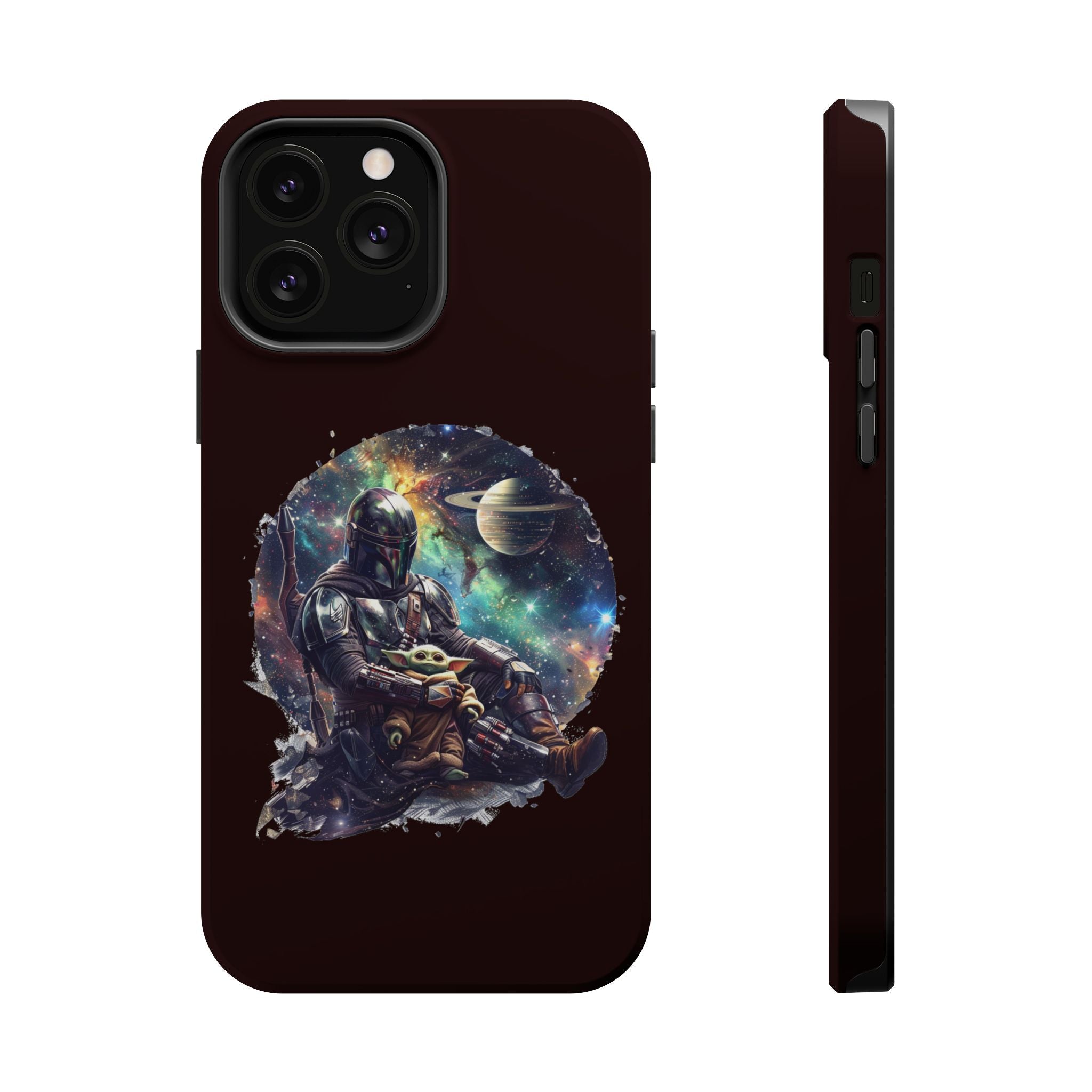 Space Mandalorian Phone Case — Magnetic Impact-Resistant Baby Yoda Design