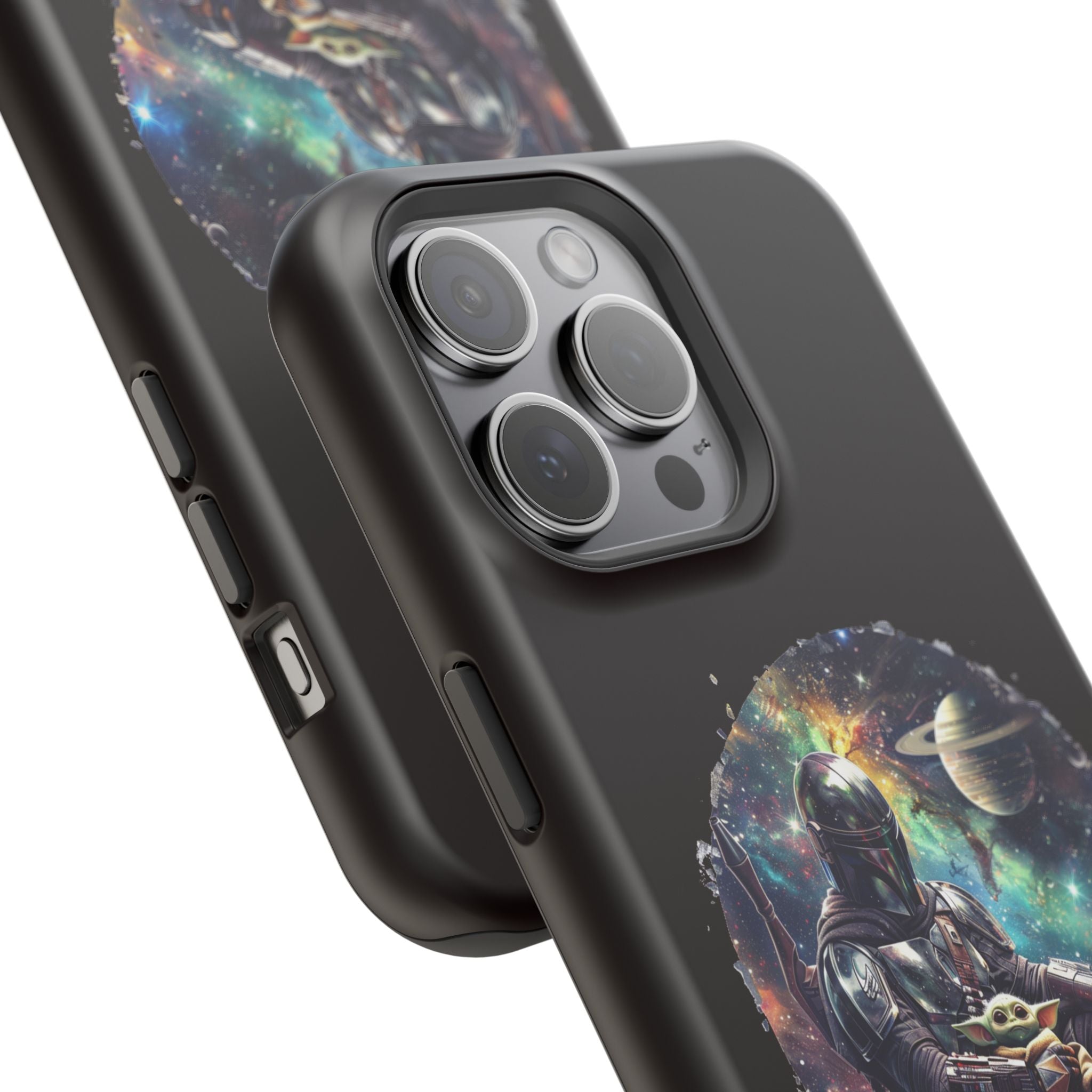 Space Mandalorian Phone Case — Magnetic Impact-Resistant Baby Yoda Design