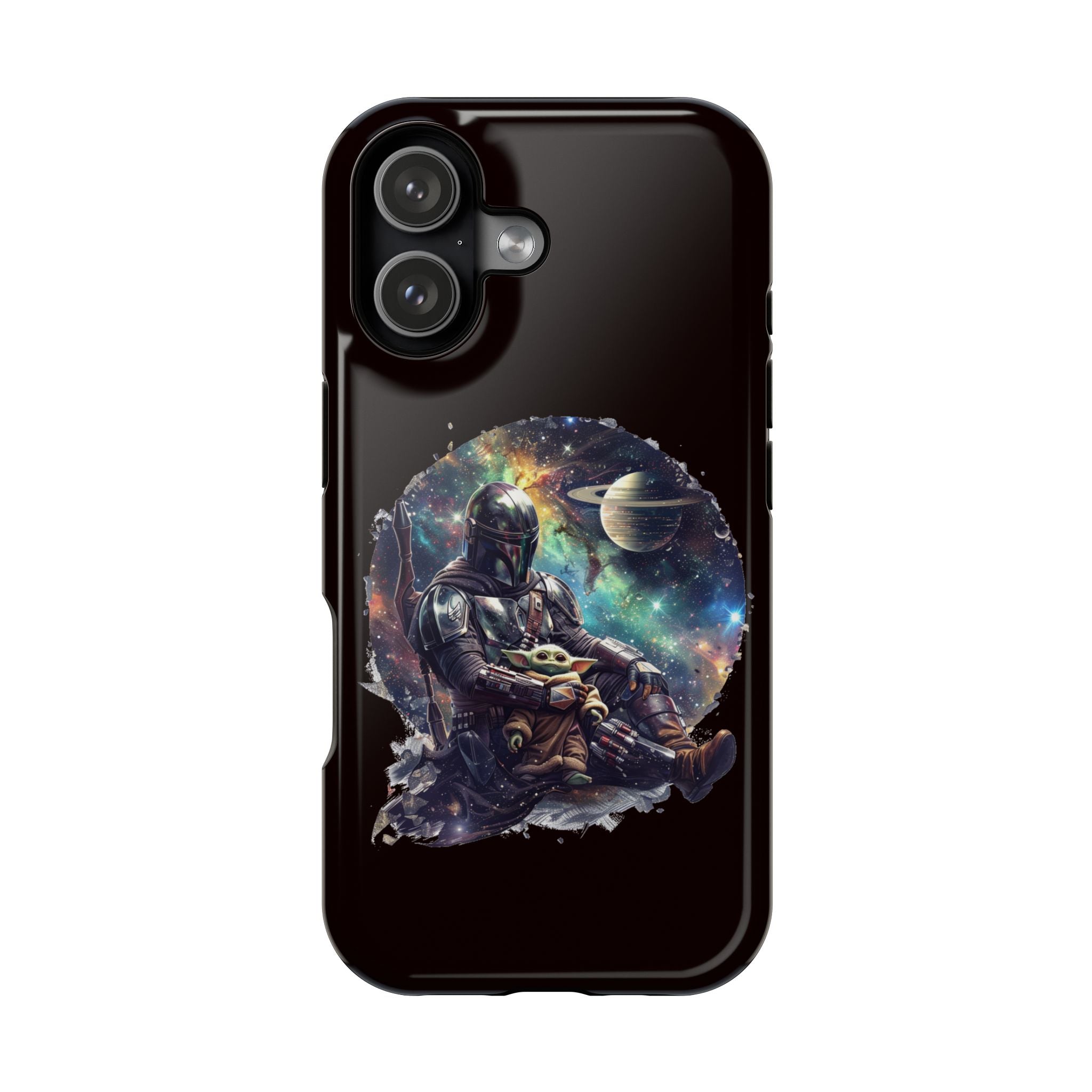 Space Mandalorian Phone Case — Magnetic Impact-Resistant Baby Yoda Design
