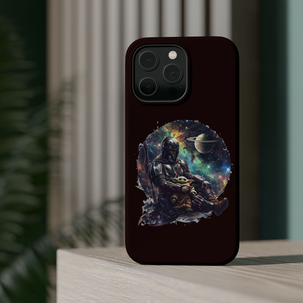Space Mandalorian Phone Case — Magnetic Impact-Resistant Baby Yoda Design