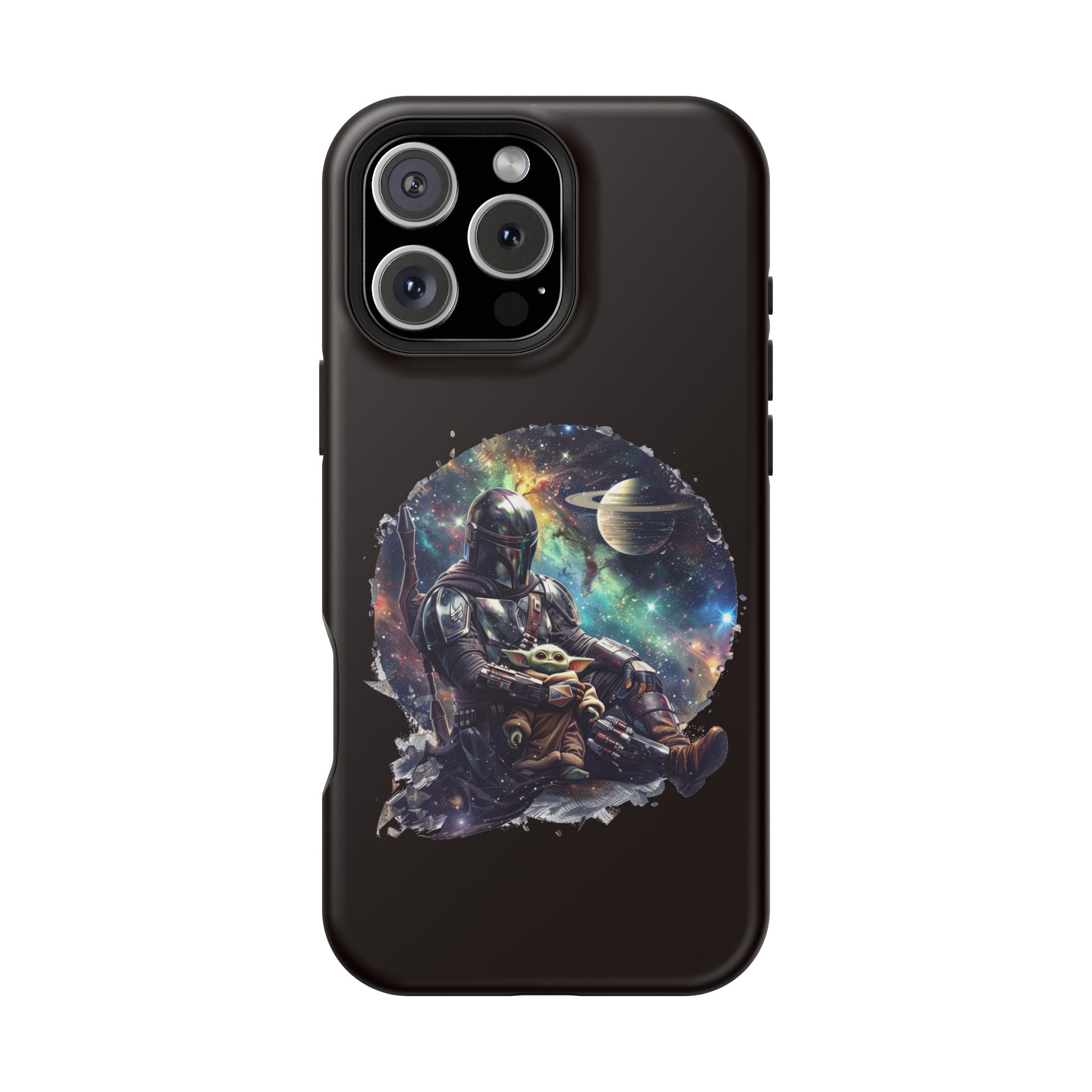 Space Mandalorian Phone Case — Magnetic Impact-Resistant Baby Yoda Design