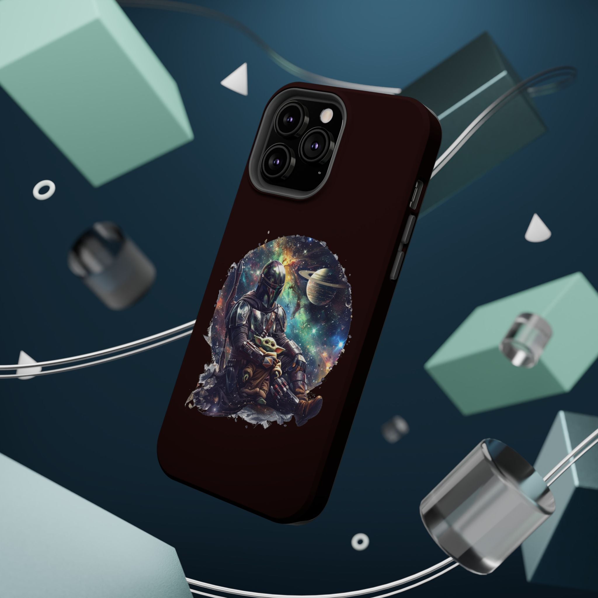 Space Mandalorian Phone Case — Magnetic Impact-Resistant Baby Yoda Design