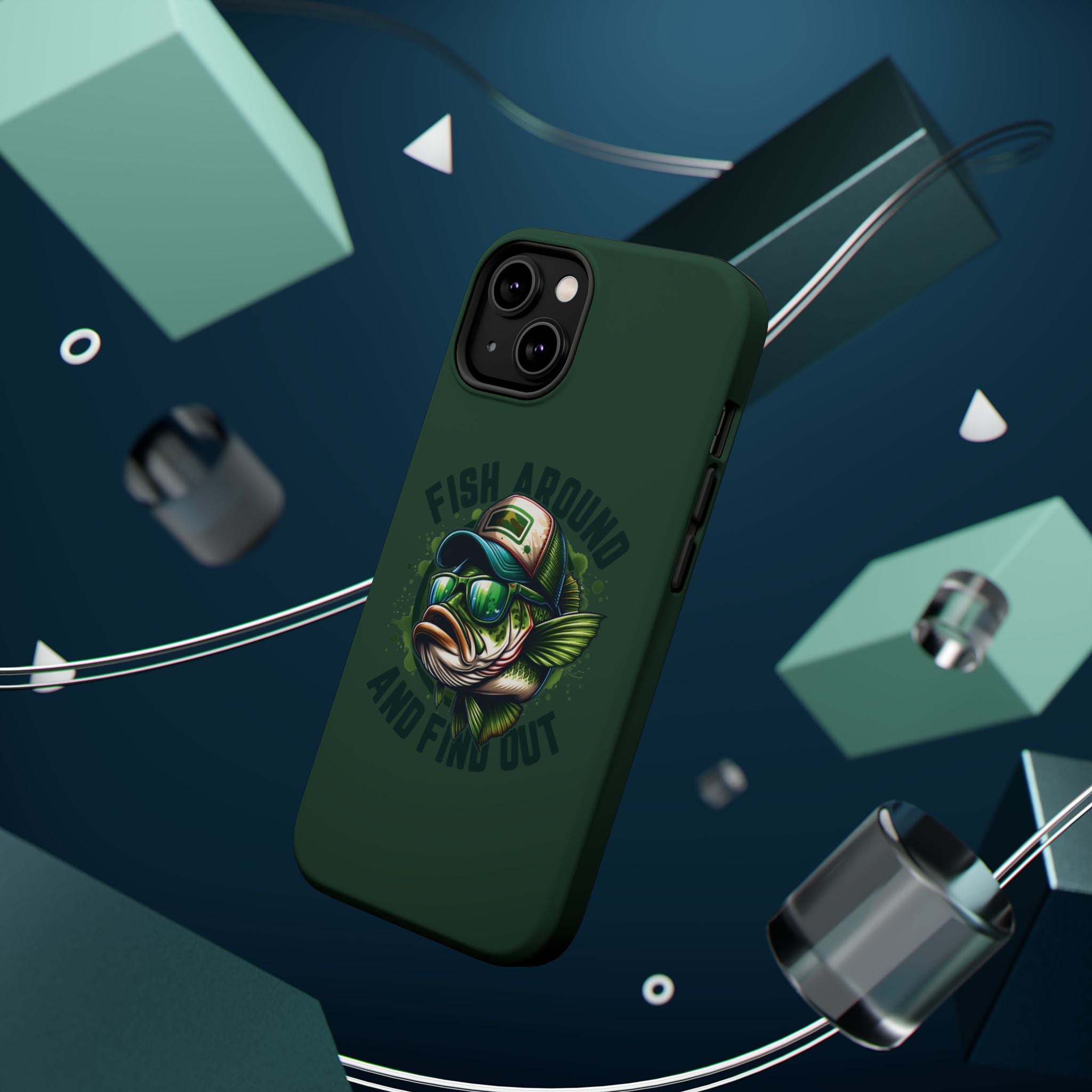 Fishing Phone Case — "Fish Around and Find Out" Magnetic Impact-Resistant Cover
