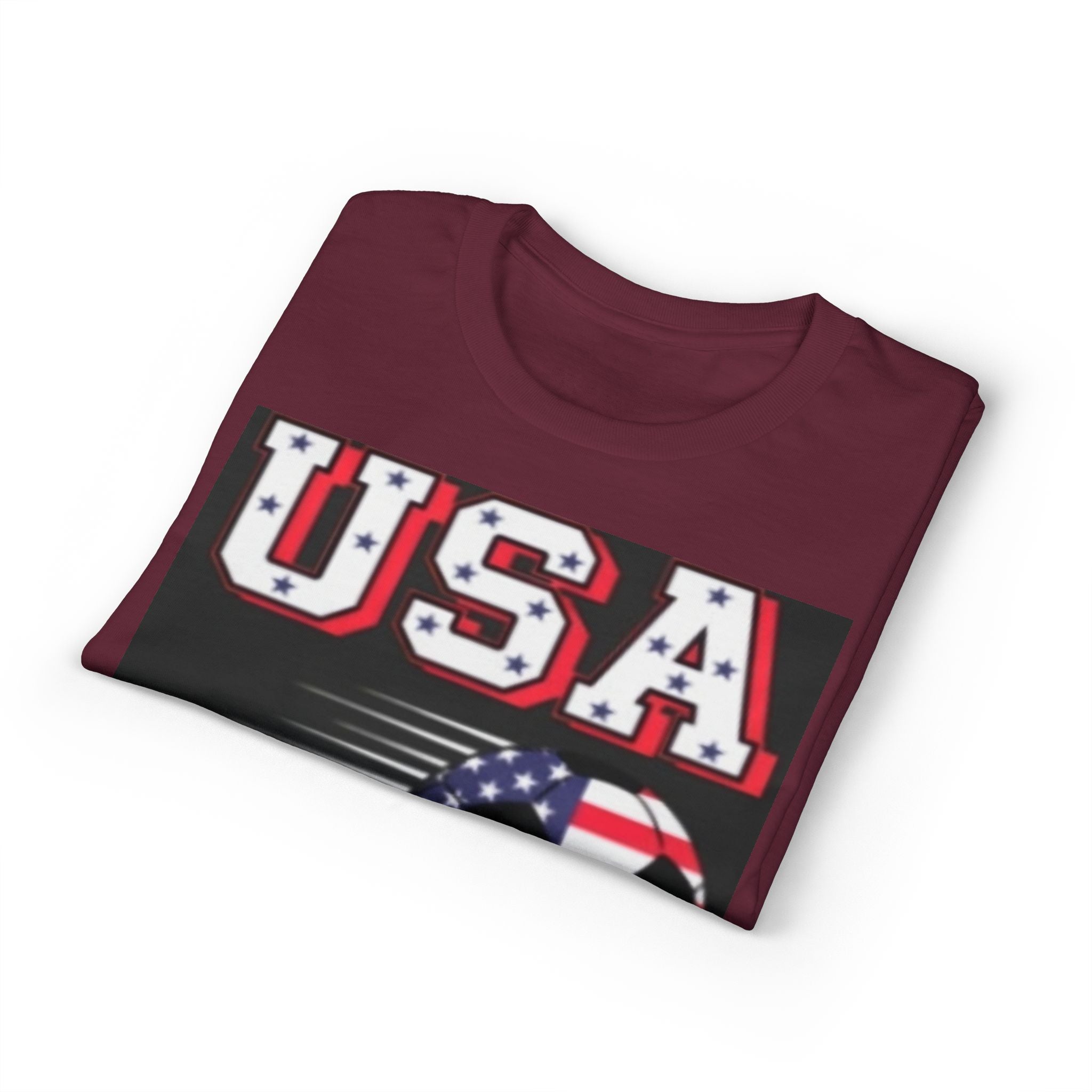 USA Soccer 2026 T-Shirt — American Flag Soccer Ball World Cup Tee