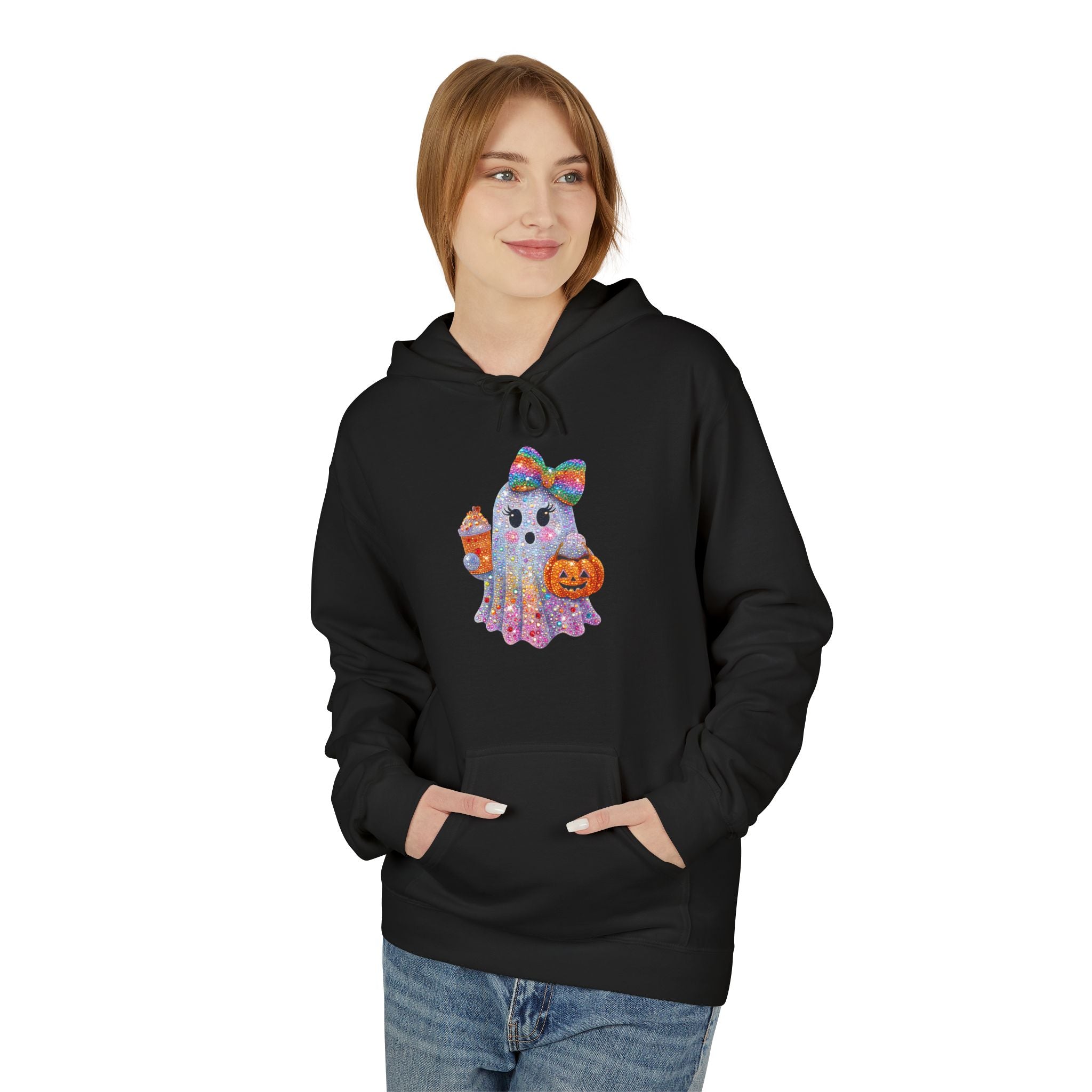 Colorful Cat Silhouette Hoodie — Floral Watercolor Kitten Design
