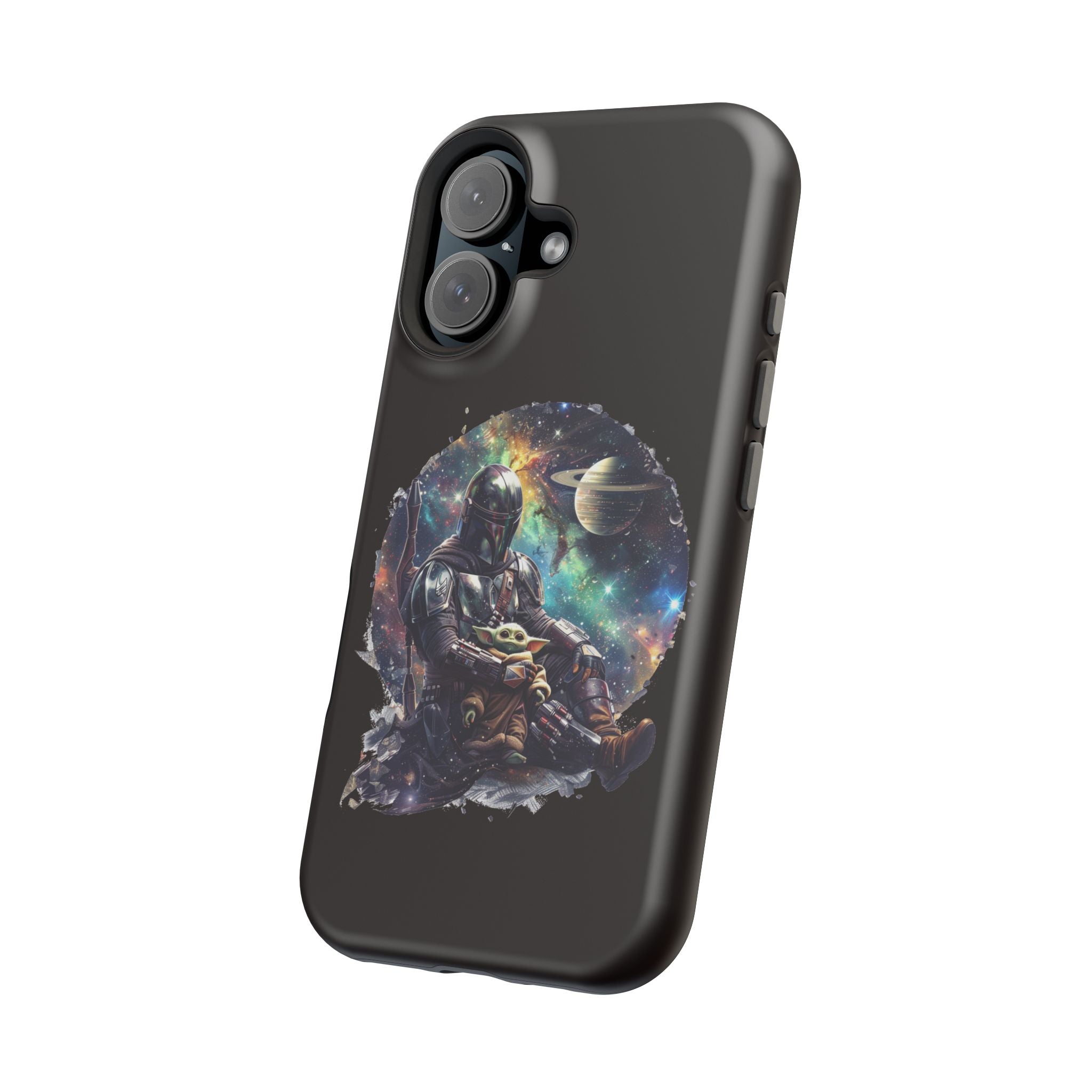 Space Mandalorian Phone Case — Magnetic Impact-Resistant Baby Yoda Design