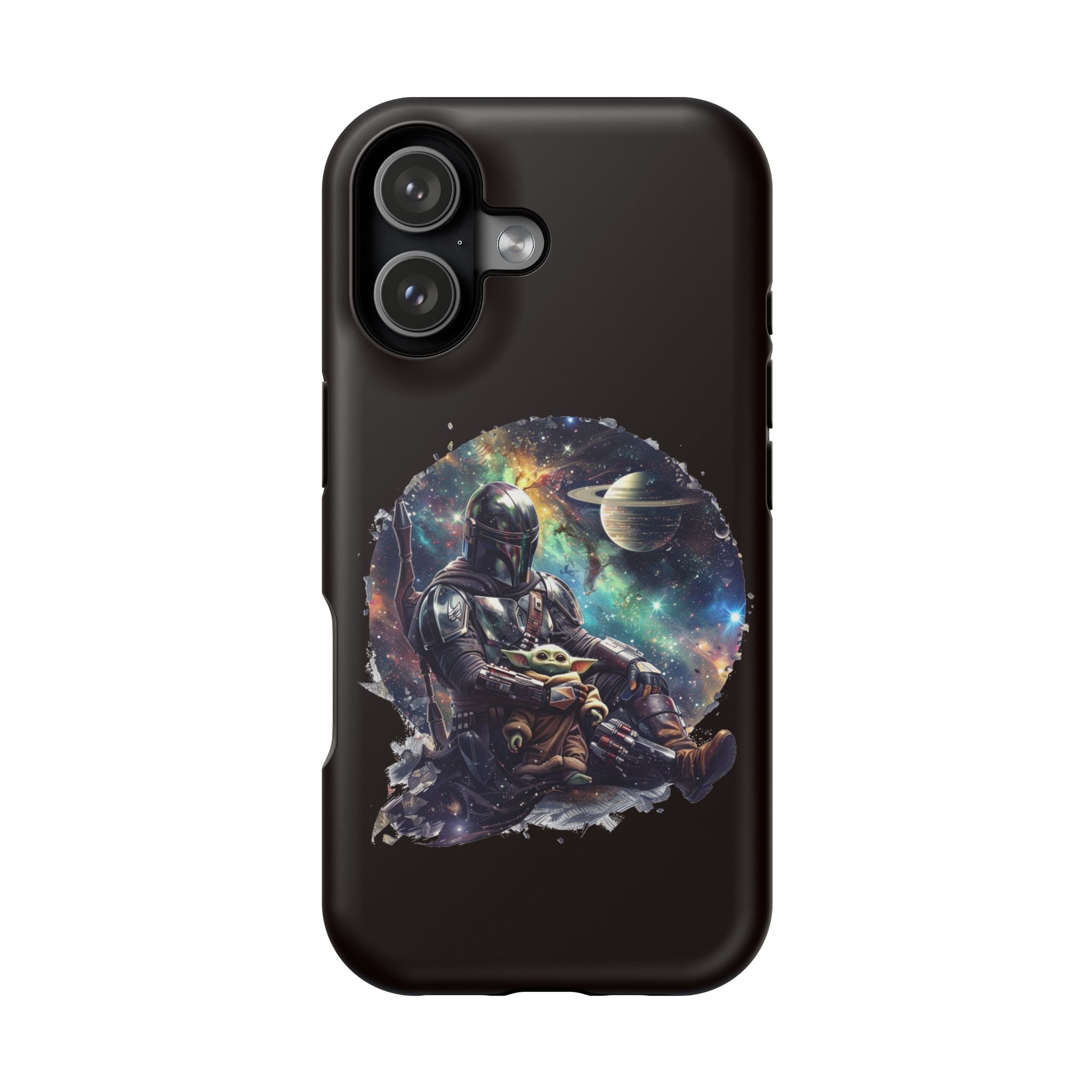 Space Mandalorian Phone Case — Magnetic Impact-Resistant Baby Yoda Design