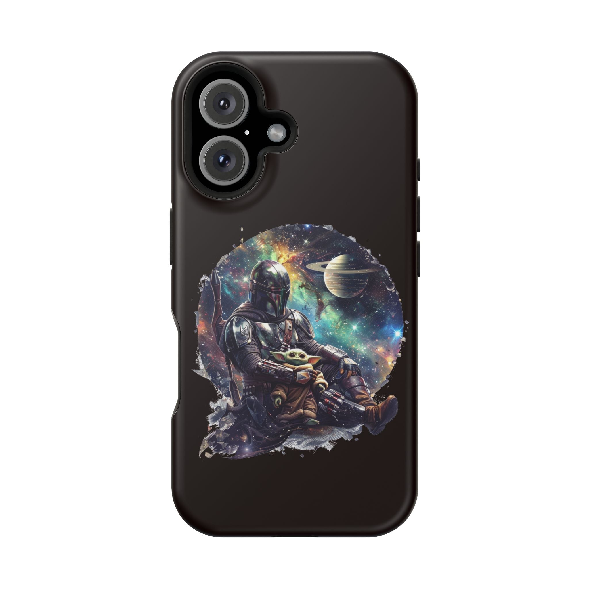 Space Mandalorian Phone Case — Magnetic Impact-Resistant Baby Yoda Design