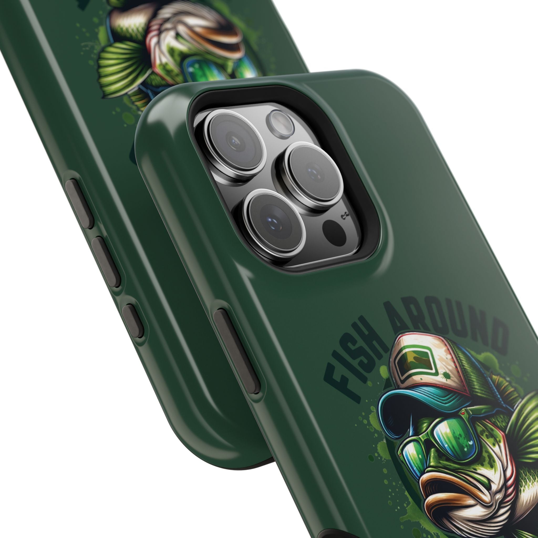 Fishing Phone Case — "Fish Around and Find Out" Magnetic Impact-Resistant Cover