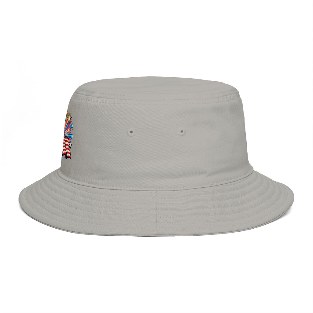 Patriotic Fireworks Bucket Hat – American Flag Celebration Hat