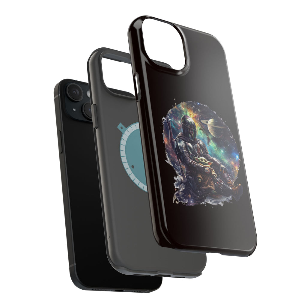 Space Mandalorian Phone Case — Magnetic Impact-Resistant Baby Yoda Design