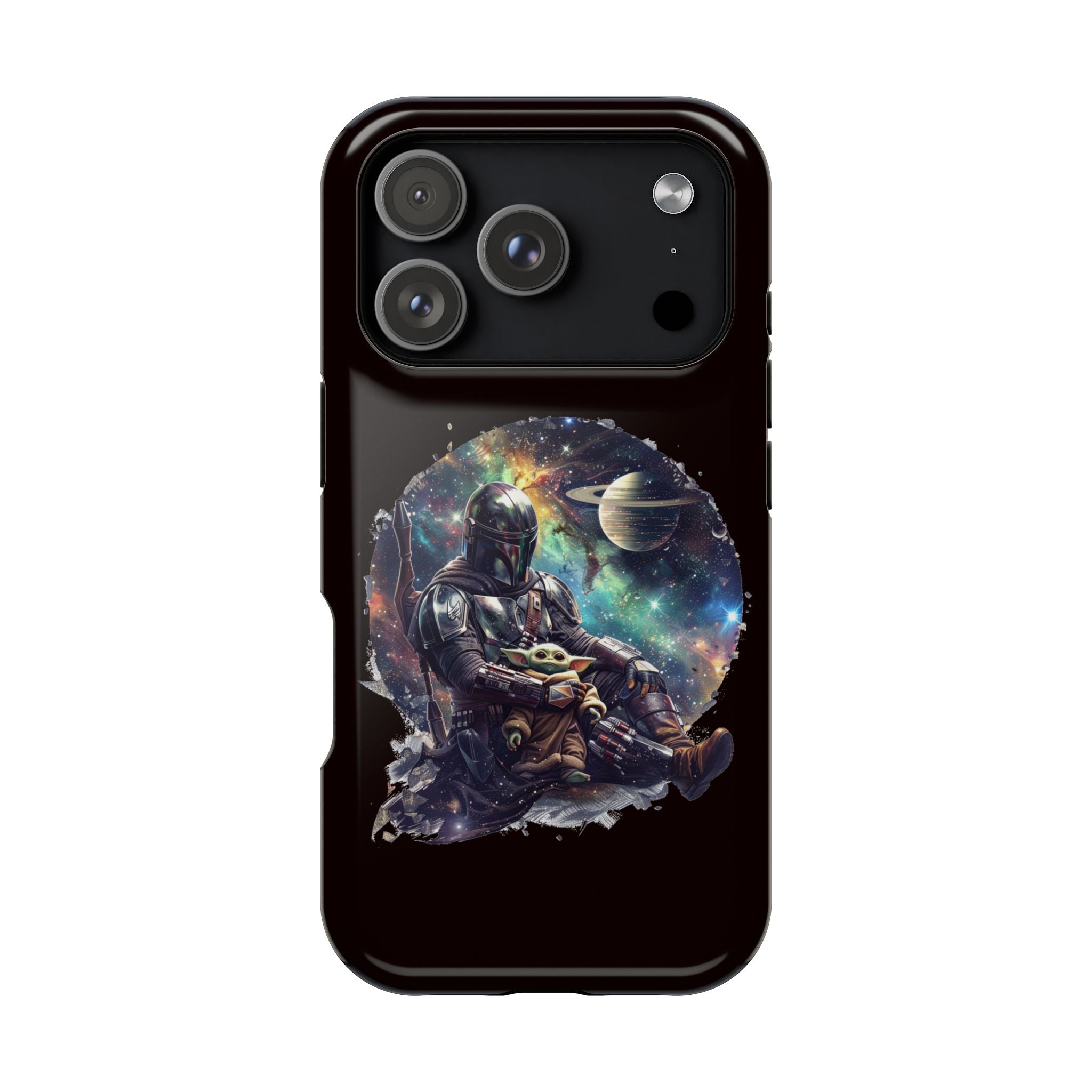 Space Mandalorian Phone Case — Magnetic Impact-Resistant Baby Yoda Design