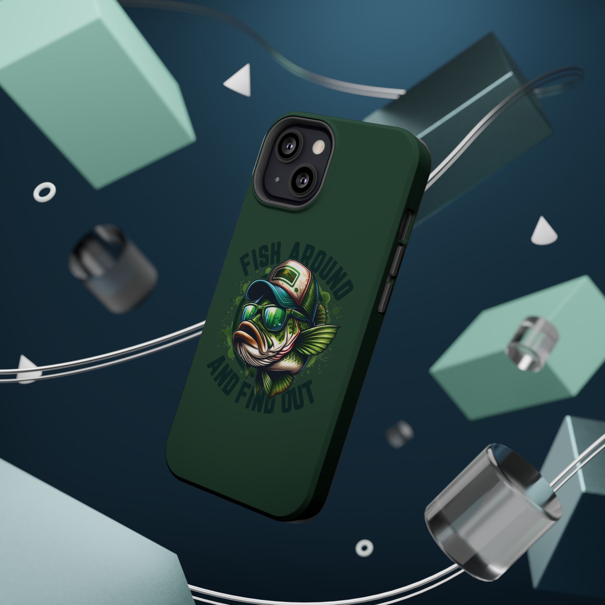 Fishing Phone Case — "Fish Around and Find Out" Magnetic Impact-Resistant Cover
