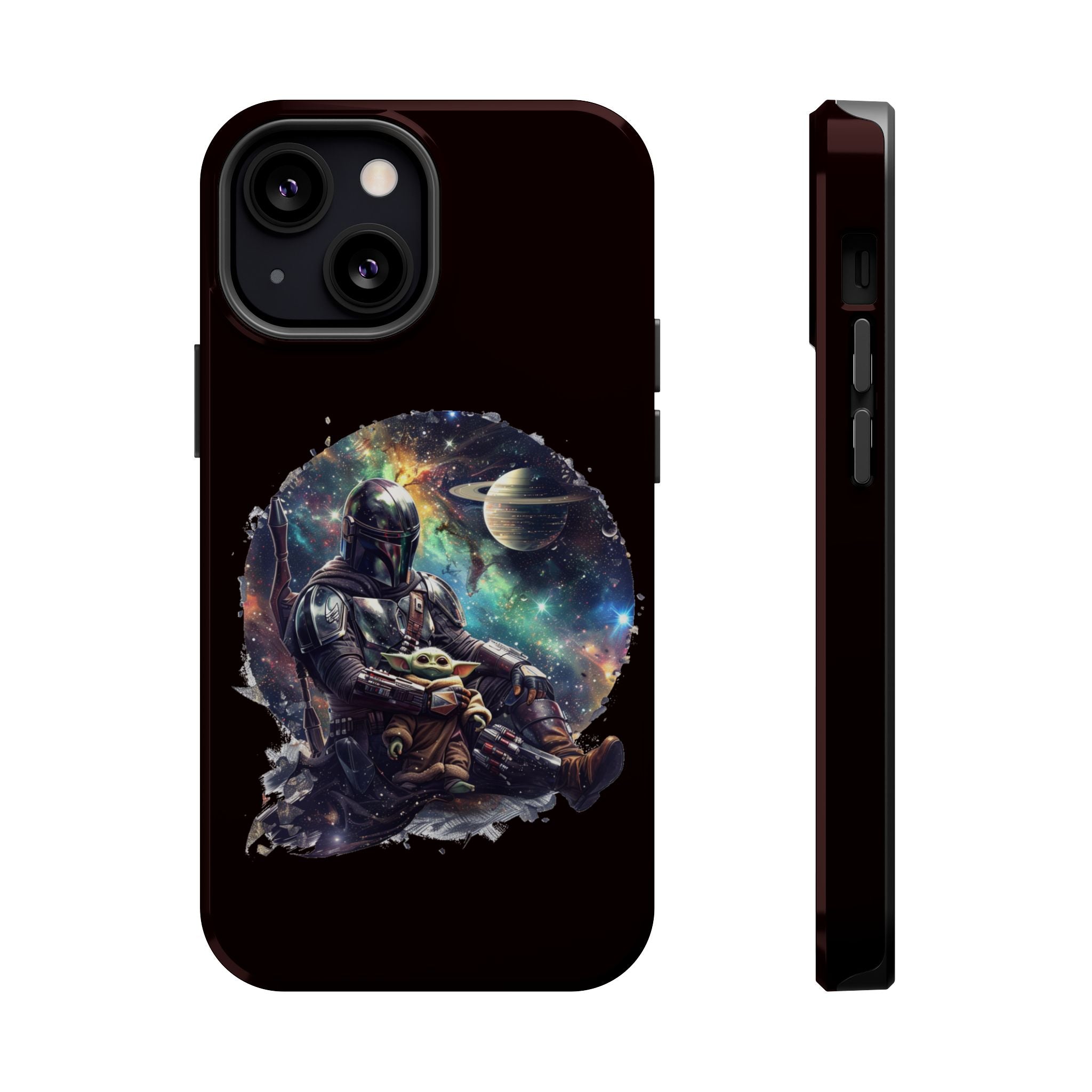 Space Mandalorian Phone Case — Magnetic Impact-Resistant Baby Yoda Design