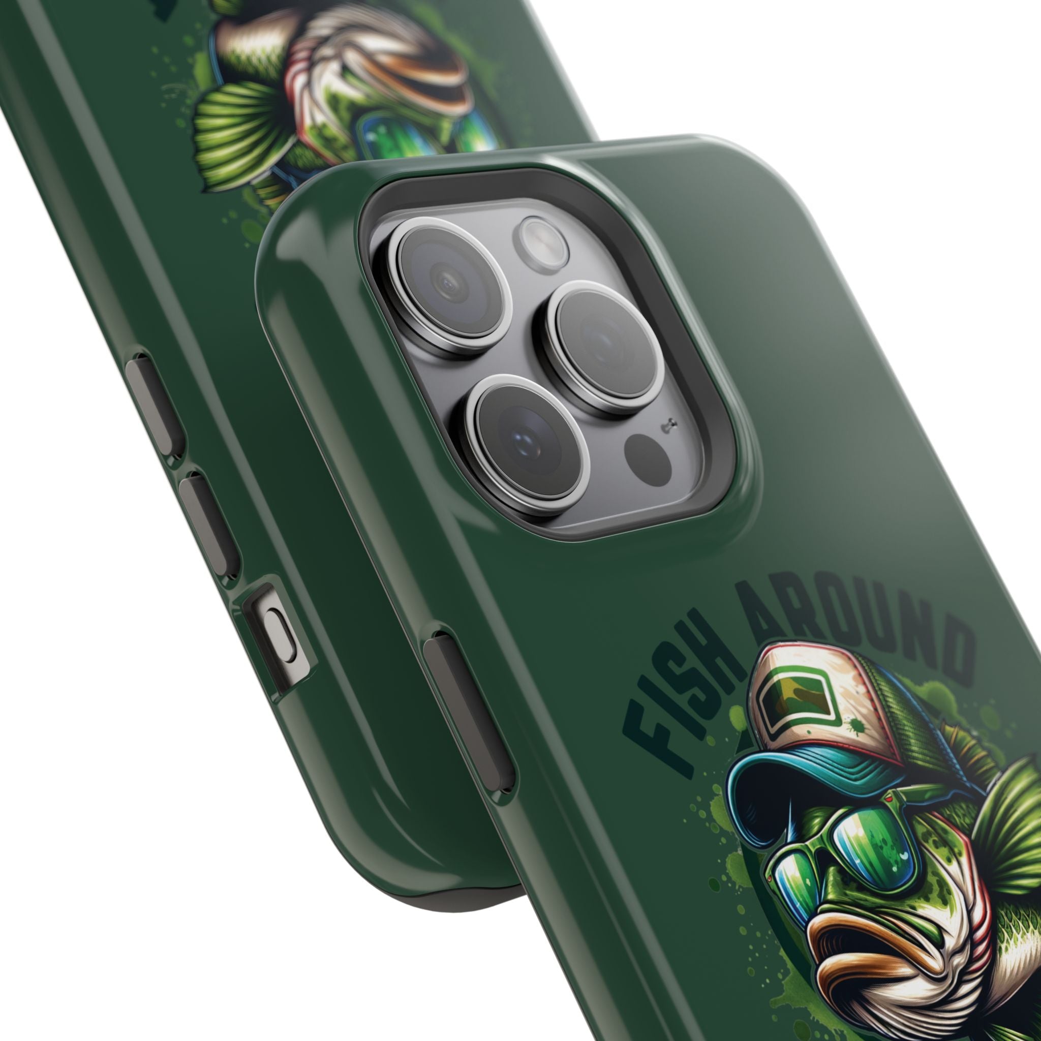 Fishing Phone Case — "Fish Around and Find Out" Magnetic Impact-Resistant Cover