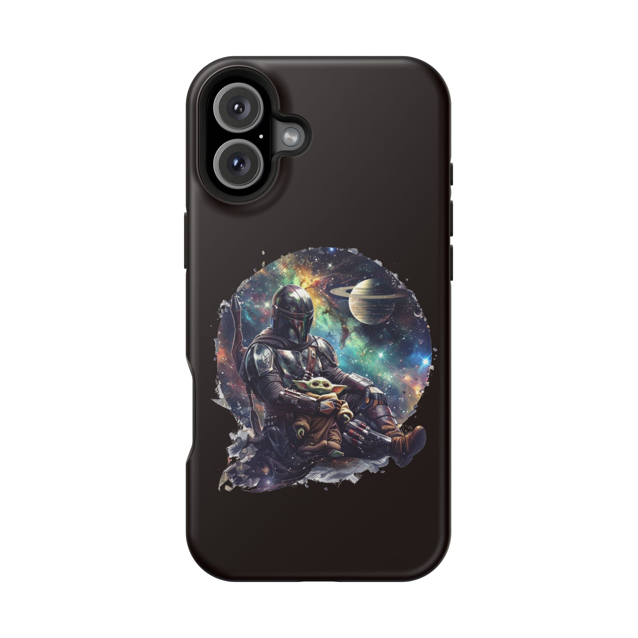 Space Mandalorian Phone Case — Magnetic Impact-Resistant Baby Yoda Design
