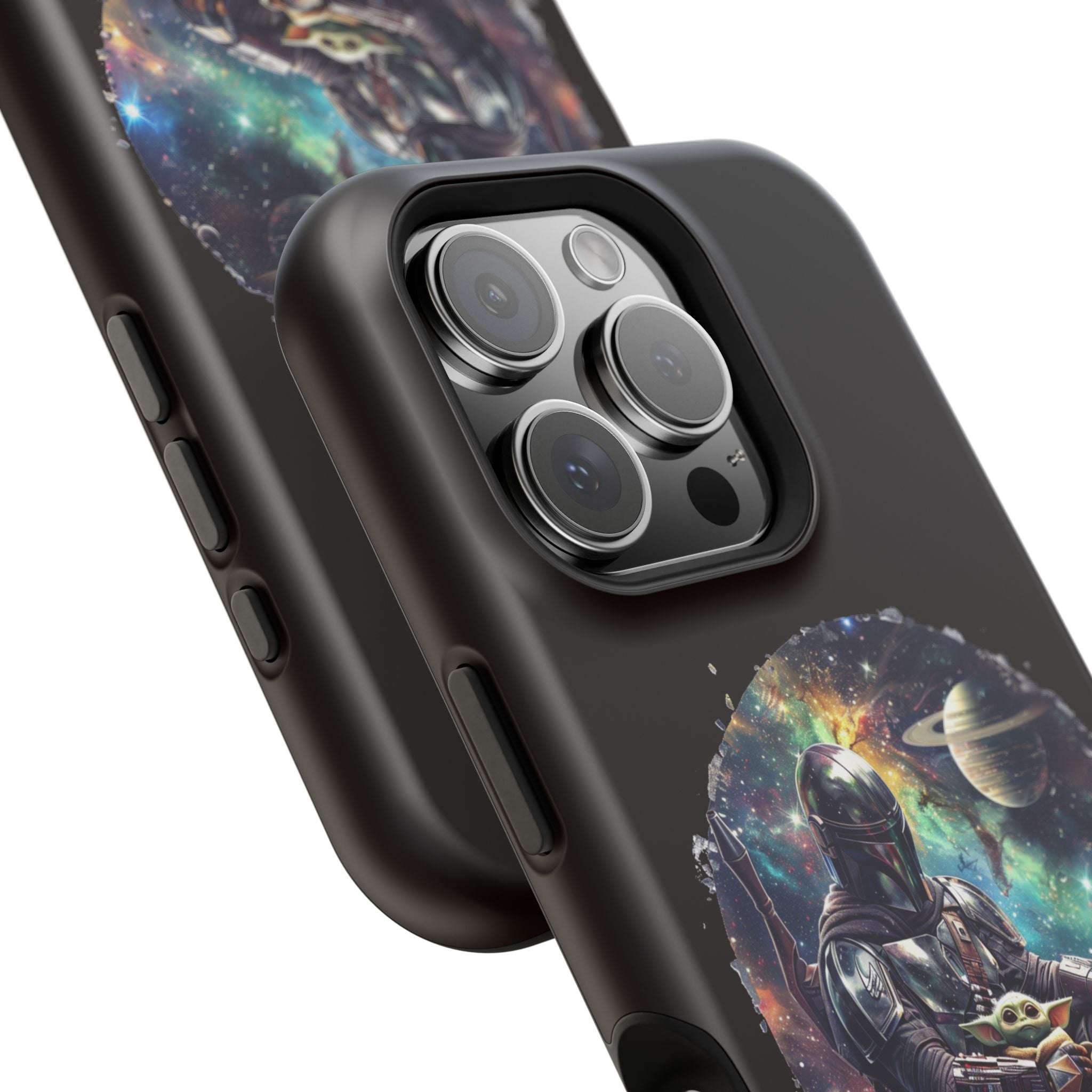Space Mandalorian Phone Case — Magnetic Impact-Resistant Baby Yoda Design