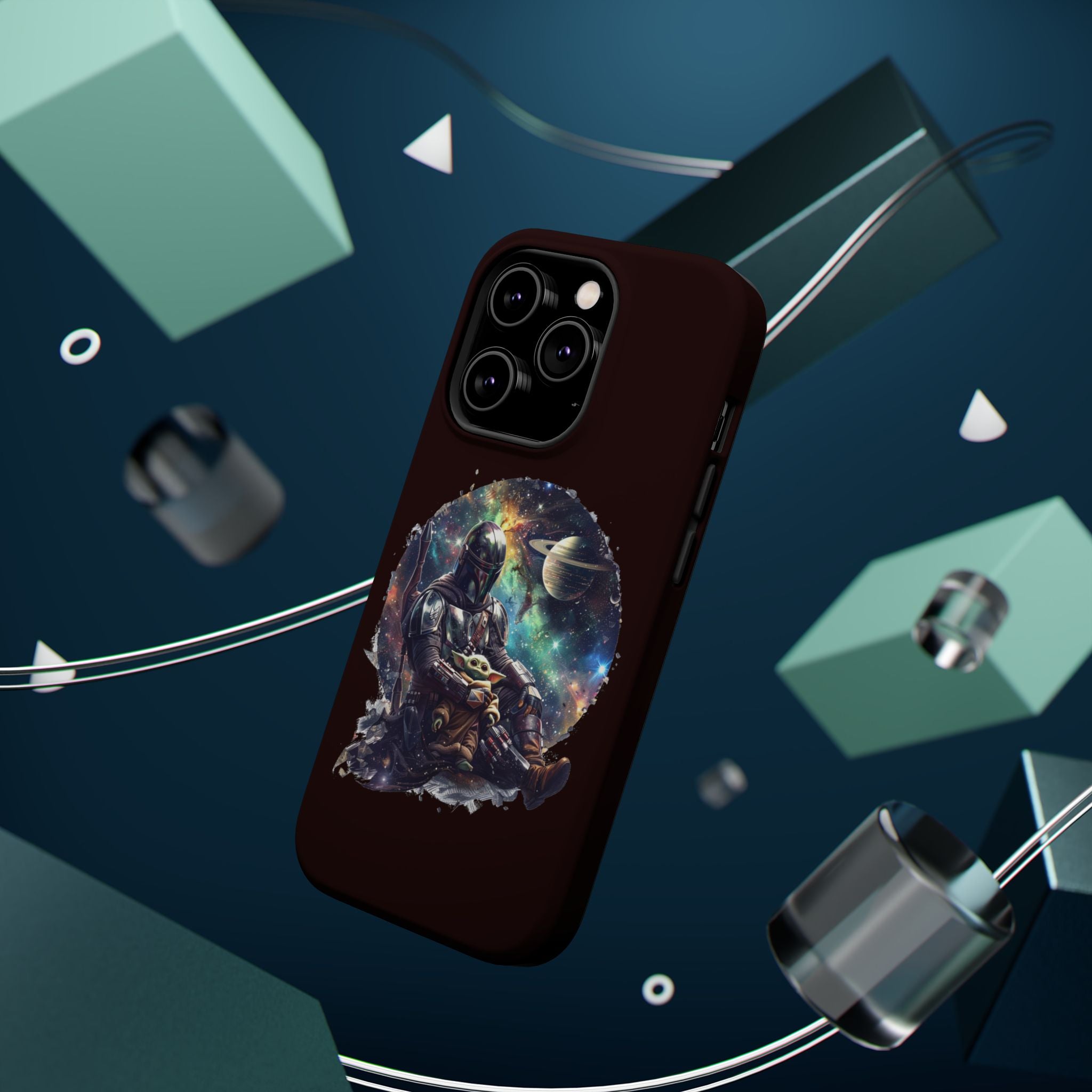 Space Mandalorian Phone Case — Magnetic Impact-Resistant Baby Yoda Design