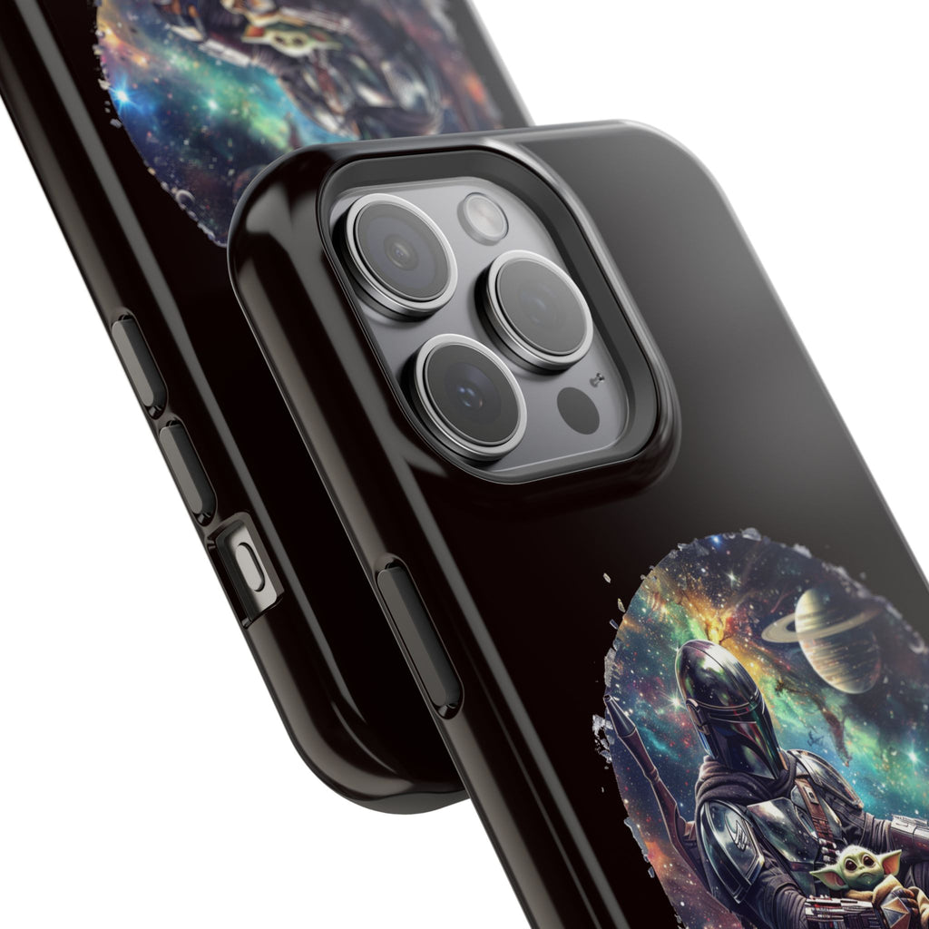 Space Mandalorian Phone Case — Magnetic Impact-Resistant Baby Yoda Design