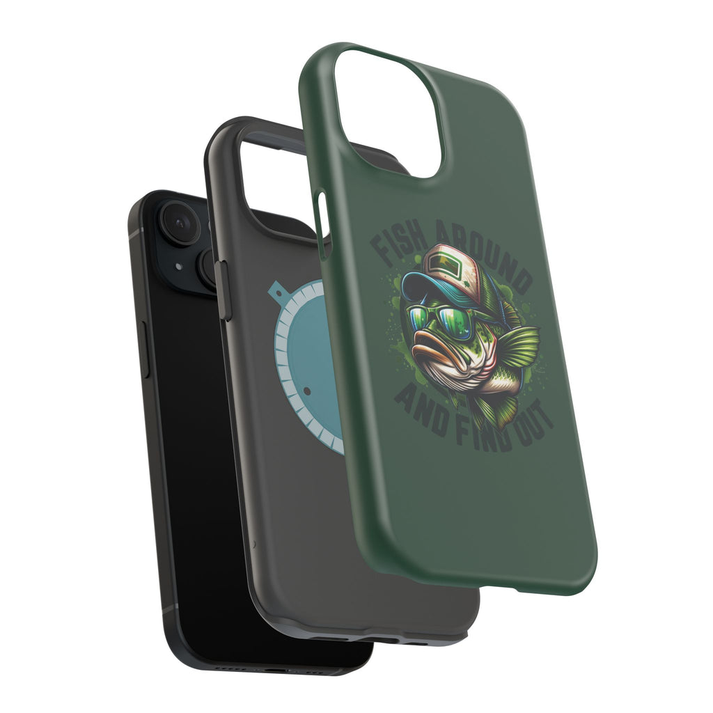 Fishing Phone Case — "Fish Around and Find Out" Magnetic Impact-Resistant Cover