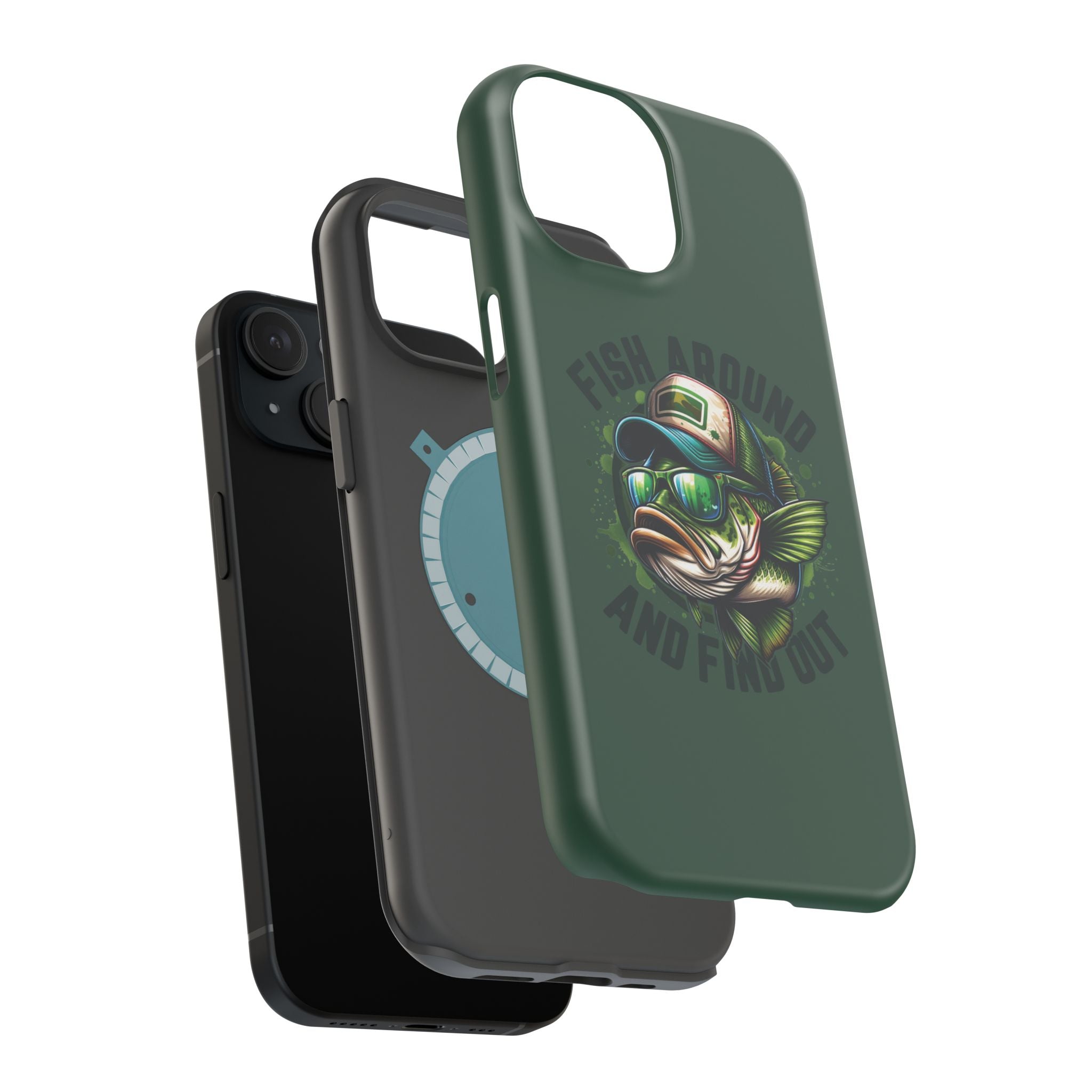 Fishing Phone Case — "Fish Around and Find Out" Magnetic Impact-Resistant Cover