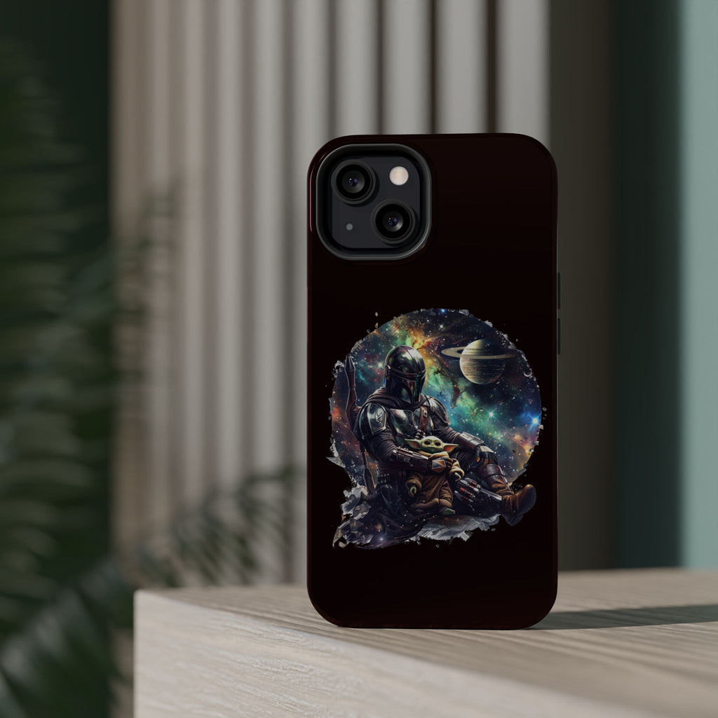Space Mandalorian Phone Case — Magnetic Impact-Resistant Baby Yoda Design