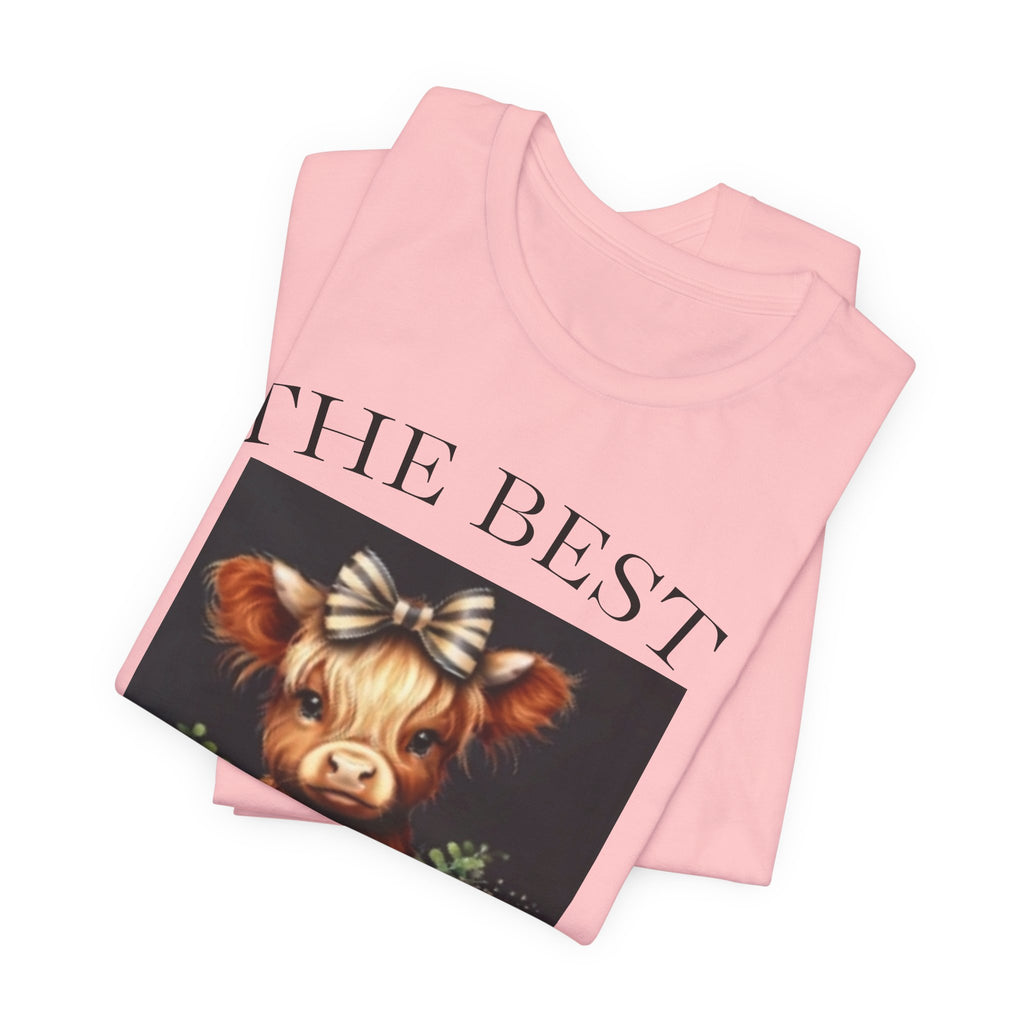 The Best Teacher Cow Tee — Cute Floral Cow Graphic Teacher T-Shirt